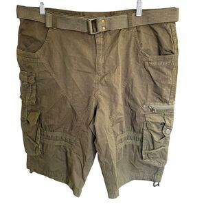 Twice Men's Cargo Shorts Green 40 Hiking Gorpcore Pockets Outdoor Pants